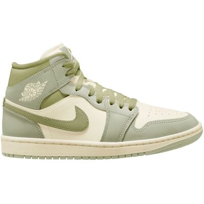 Jordan Zapatillas de Casual de Mujer WMNS AIR 1 MID Nike. (36,5) Verde Jordan Zapatillas de Casual de Mujer WMNS AIR 1 MID Nike. (36,5) Verde