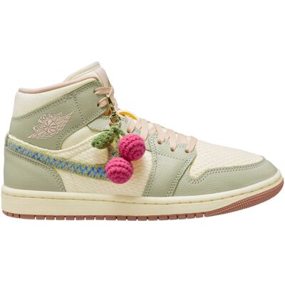 Jordan Zapatillas de Casual de Mujer WMNS AIR 1 MID SE Nike. (40) Verde Jordan Zapatillas de Casual de Mujer WMNS AIR 1 MID SE Nike. (40) Verde