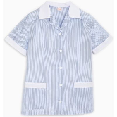 Creyconfe Casaca para uniforme de servicio doméstico de rayas Lerma . (XL) Azul Creyconfe Casaca para uniforme de servicio doméstico de rayas Lerma . (XL) Azul