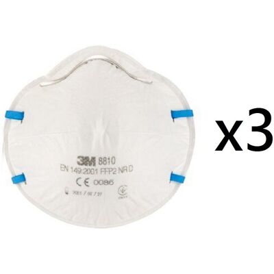 3M Mascarilla FFP2 sin Válvula - 3 Uds. Blanco 3M Mascarilla FFP2 sin Válvula - 3 Uds. Blanco