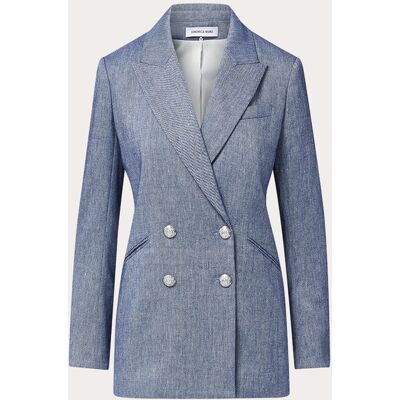 Veronica Beard Americana Dale Dickey de lino. (XL) Azul Veronica Beard Americana Dale Dickey de lino. (XL) Azul