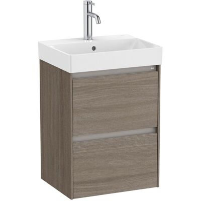 Juego de baño compacto Unik de Roca - 2 Cajones, Lavabo cuadrado Juego de baño compacto Unik de Roca - 2 Cajones, Lavabo cuadrado