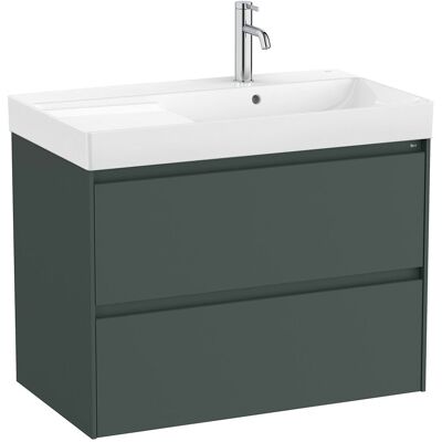 ROCA Unik - Verde mate - Posición del lavabo: Derecha - Mueble de baño con lavabo ROCA Unik - Verde mate - Posición del lavabo: Derecha - Mueble de baño con lavabo