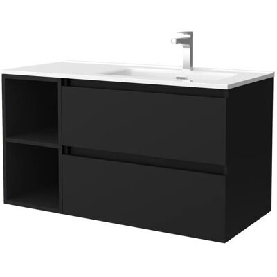 Mueble de baño Salgar Bequia - Negro Mate - 100cm Mueble de baño Salgar Bequia - Negro Mate - 100cm