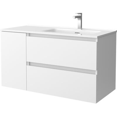 Mueble de baño Salgar Bequia 90cm - Minimalista, Blanco Mate Mueble de baño Salgar Bequia 90cm - Minimalista, Blanco Mate