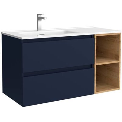 Mueble de baño Bequia 90cm - Azul Satinado Mueble de baño Bequia 90cm - Azul Satinado
