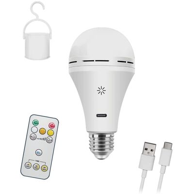 CRISTALRECORD Bombilla LED de Emergencia Recargable Regulable 6W - 500 lm. Blanco CRISTALRECORD Bombilla LED de Emergencia Recargable Regulable 6W - 500 lm. Blanco