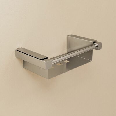 Cosmic Metric Plato de jabón para ducha - Metal cromado rectangular 22x12x6cm Cosmic Metric Plato de jabón para ducha - Metal cromado rectangular 22x12x6cm