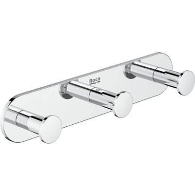 Roca Percha de baño triple Hotels Round . Cromo Roca Percha de baño triple Hotels Round . Cromo