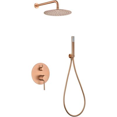 Imex Products Conjunto de ducha monomando empotrado Monza Imex. ORO ROSA CEPILLADO Imex Products Conjunto de ducha monomando empotrado Monza Imex. ORO ROSA CEPILLADO