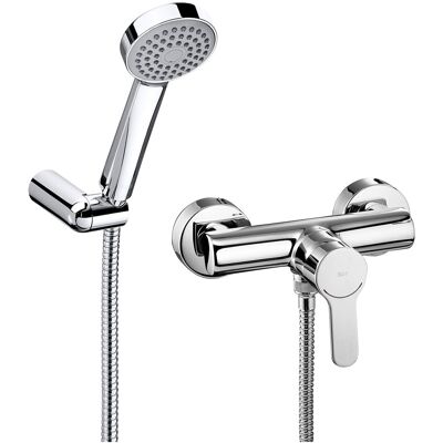 Roca L20 Mezclador de ducha - Monoblock, Ducha de mano, Manguera flexible Roca L20 Mezclador de ducha - Monoblock, Ducha de mano, Manguera flexible