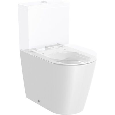 Roca Taza compacta para inodoro adosada a la pared Round Inspira . Blanco Roca Taza compacta para inodoro adosada a la pared Round Inspira . Blanco