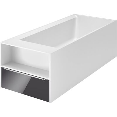 Roca Bañera rectangular con cajón espejo Surfex Modo . Blanco Roca Bañera rectangular con cajón espejo Surfex Modo . Blanco