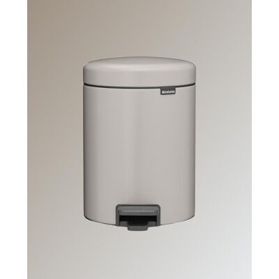 Brabantia Papelera de baño con pedal NewIcon 5L . (5 litros) Gris Brabantia Papelera de baño con pedal NewIcon 5L . (5 litros) Gris
