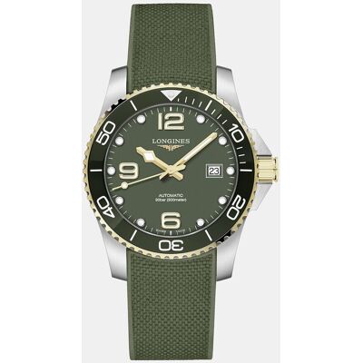 Longines Reloj de hombre Hydro Conquest L37813069 automático de caucho verde. Verde Longines Reloj de hombre Hydro Conquest L37813069 automático de caucho verde. Verde