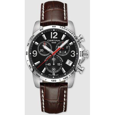 Certina Reloj de hombre DS Podium de piel marrón. Negro Certina Reloj de hombre DS Podium de piel marrón. Negro