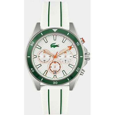 Lacoste Reloj de hombre Mainsail 2011362 de silicona blanco. Blanco Lacoste Reloj de hombre Mainsail 2011362 de silicona blanco. Blanco