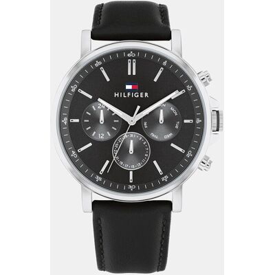 Tommy Hilfiger Reloj de hombre Tyson 1710586 multifunción de piel negro. Negro Tommy Hilfiger Reloj de hombre Tyson 1710586 multifunción de piel negro. Negro