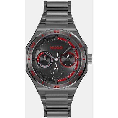 HUGO Reloj de hombre Grail Sport 1530401 multifunción de acero gris. Gris HUGO Reloj de hombre Grail Sport 1530401 multifunción de acero gris. Gris