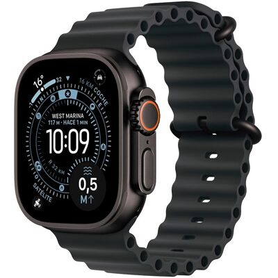 Apple Watch Ultra 3 GPS + Cellular 49mm Titanio negro con Correa Ocean Negro. Titanio Negro Apple Watch Ultra 3 GPS + Cellular 49mm Titanio negro con Correa Ocean Negro. Titanio Negro