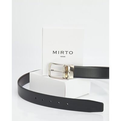 Mirto Cinturón de hombre de piel en negro. Hecho en España.. (120) Negro Mirto Cinturón de hombre de piel en negro. Hecho en España.. (120) Negro