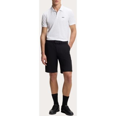 Boss Polo manga corta de golf de hombre en tejido técnico . (L) Blanco Boss Polo manga corta de golf de hombre en tejido técnico . (L) Blanco
