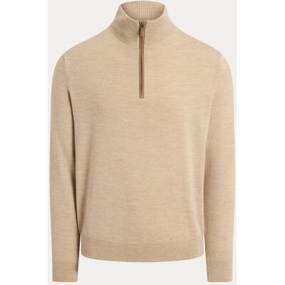 Ralph Lauren Jersey de hombre de lana con media cremallera . (L) Beige Ralph Lauren Jersey de hombre de lana con media cremallera . (L) Beige