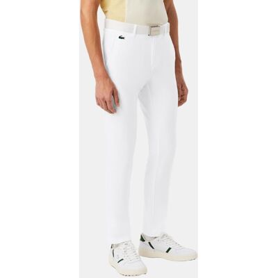Lacoste Pantalón de golf de hombre de corte ajustado Ultra Dry . (S) Blanco Lacoste Pantalón de golf de hombre de corte ajustado Ultra Dry . (S) Blanco