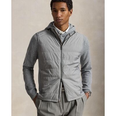 Ralph Lauren Chaleco de hombre bimaterial con cremallera . (XL) Gris claro Ralph Lauren Chaleco de hombre bimaterial con cremallera . (XL) Gris claro