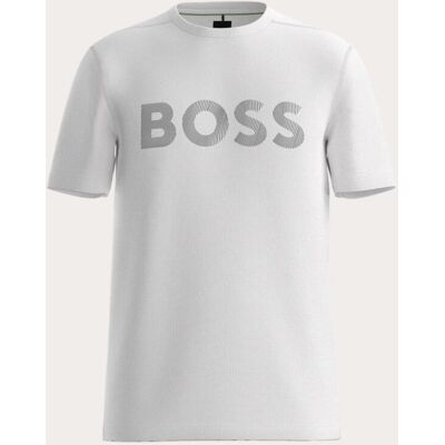 Boss Camiseta manga corta de tenis de hombre tejido técnico . (003) Blanco Boss Camiseta manga corta de tenis de hombre tejido técnico . (003) Blanco