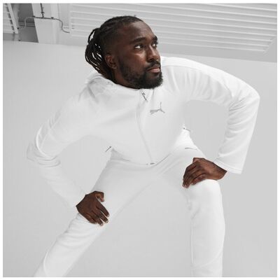 Puma Sudadera de hombre Evostripe Full-Zip Hoodie Dk . (L) Blanco Puma Sudadera de hombre Evostripe Full-Zip Hoodie Dk . (L) Blanco