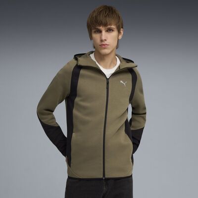 Puma Sudadera EVOSTRIPE FZ Hoodie DK de Hombre . Verde Puma Sudadera EVOSTRIPE FZ Hoodie DK de Hombre . Verde