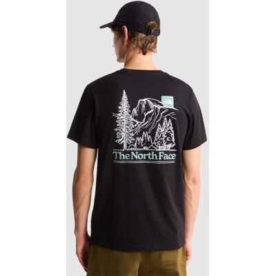The North Face Camiseta recta con estampado gráfico para hombre Monte . (L) Negro The North Face Camiseta recta con estampado gráfico para hombre Monte . (L) Negro