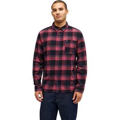 Quiksilver Camisa de hombre Motherfly Plaid . (L) Rojo cereza Quiksilver Camisa de hombre Motherfly Plaid . (L) Rojo cereza