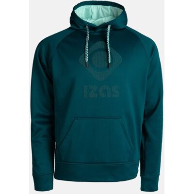 Izas Sudadera unisex DUERO V3 con capucha, logotipo y bolsillo frontal . (XXS) Verde Agua Izas Sudadera unisex DUERO V3 con capucha, logotipo y bolsillo frontal . (XXS) Verde Agua