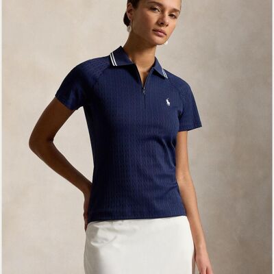 Ralph Lauren Polo de Mujer de Punto Elástico Con Cremallera . (S) Azul marino Ralph Lauren Polo de Mujer de Punto Elástico Con Cremallera . (S) Azul marino
