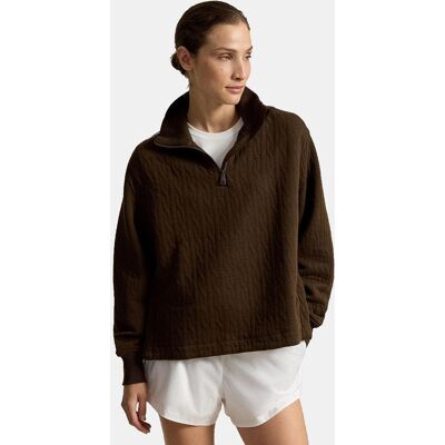 Ralph Lauren Jersey de mujer en punto de ochos acolchado . (L) Marrón oscuro Ralph Lauren Jersey de mujer en punto de ochos acolchado . (L) Marrón oscuro