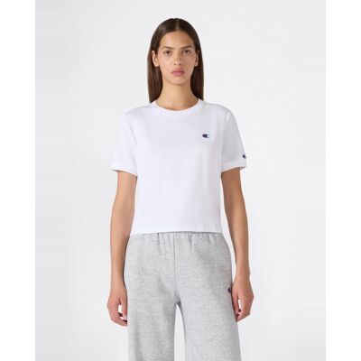Champion Camisetas Casual de Mujer Crop SS Tee . Blanco Champion Camisetas Casual de Mujer Crop SS Tee . Blanco