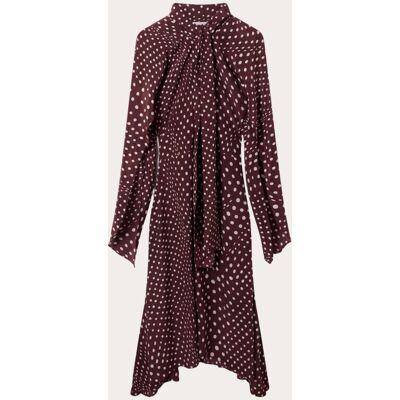 Stella Mccartney Vestido de seda con lunares. (40) Burdeos Stella Mccartney Vestido de seda con lunares. (40) Burdeos