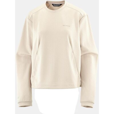 Salomon Sudadera de cuello caja para mujer MOTOMESH CREWNECK W . Blanco Salomon Sudadera de cuello caja para mujer MOTOMESH CREWNECK W . Blanco