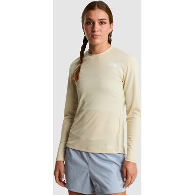 The North Face Camiseta de manga larga para mujer Shadow . (L) Beige / Blanco The North Face Camiseta de manga larga para mujer Shadow . (L) Beige / Blanco