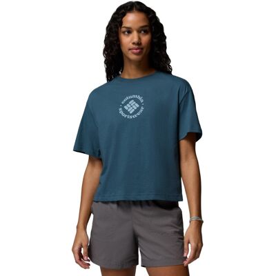 Columbia Camiseta manga corta de mujer Rolling Bend™ Graphic Relaxed Crop SS . (XL) Azul Turquesa Columbia Camiseta manga corta de mujer Rolling Bend™ Graphic Relaxed Crop SS . (XL) Azul Turquesa