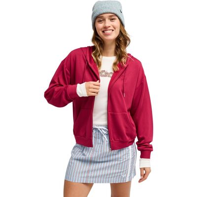 Roxy Sudadera de mujer Surfing By Daylight . (XL) Rojo Roxy Sudadera de mujer Surfing By Daylight . (XL) Rojo