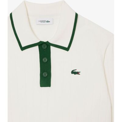 Lacoste Jersey de golf elástico con cuello polo de mujer. (46) Verde Lacoste Jersey de golf elástico con cuello polo de mujer. (46) Verde