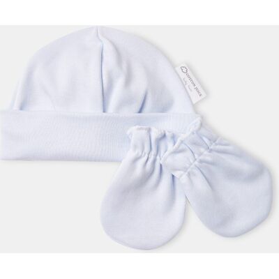Cotton Juice Baby Home Conjunto gorro y manoplas recién nacido . Azul niño Cotton Juice Baby Home Conjunto gorro y manoplas recién nacido . Azul niño