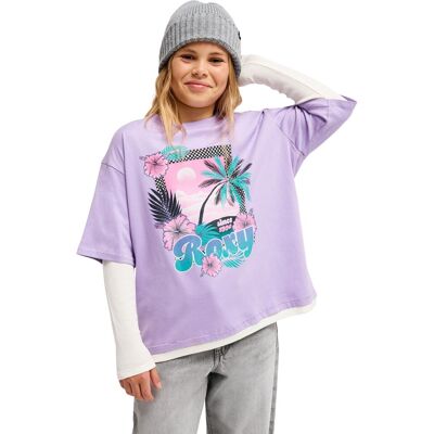 Roxy Camisetas de niños Rain Falls . (8 años) Morado Roxy Camisetas de niños Rain Falls . (8 años) Morado