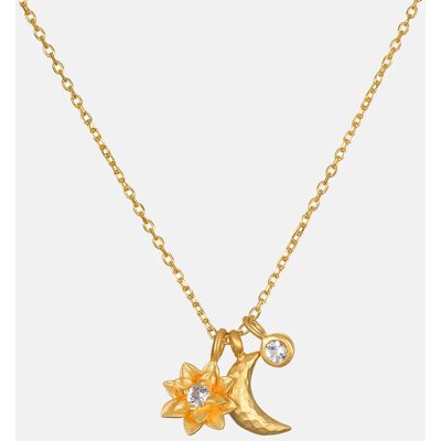 Satya Jewelry Collar Madre Luna con colgantes. Blanco Satya Jewelry Collar Madre Luna con colgantes. Blanco