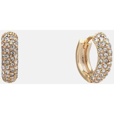 DKNY Pendientes de aro con circonitas. Blanco DKNY Pendientes de aro con circonitas. Blanco