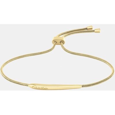 Calvin Pulsera Elongated Drops de acero dorado. Oro Calvin Pulsera Elongated Drops de acero dorado. Oro