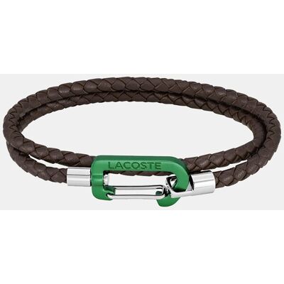 Lacoste Pulsera de hombre Matt de piel marrón. Marrón Lacoste Pulsera de hombre Matt de piel marrón. Marrón